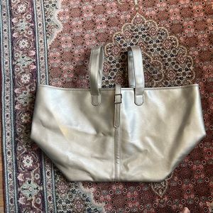 barr + barr new york metallic gold tote bag